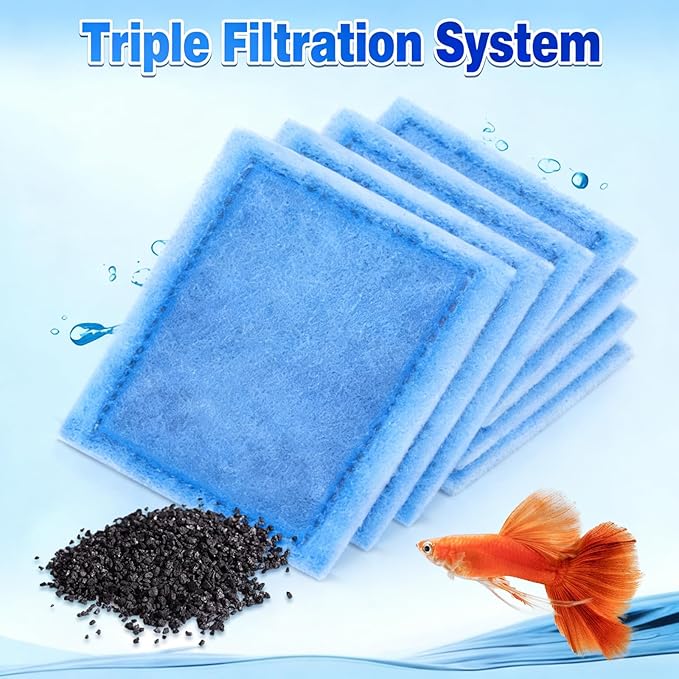 24 Pack Aquarium Filter Cartridges, Rite-Size C Replacements, Compatible with for PRO Power Filters 275/375 & Power Filters 200/350, High-Efficiency Filtration to Deliver Crystal Clear Aquarium Water