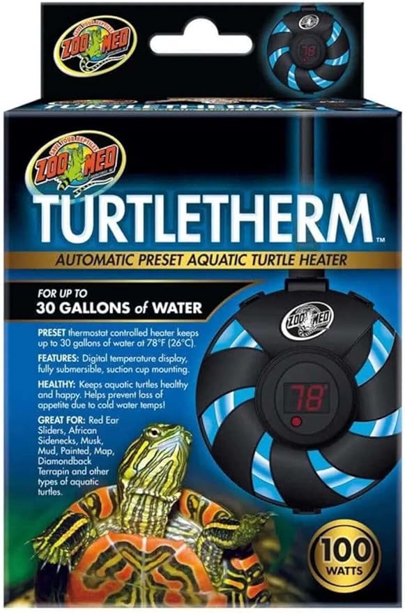 Zoo Med TURTLETHERM Automatic Preset Aquatic Turtle Heater (Up to 50 Gallons) 150 Watt