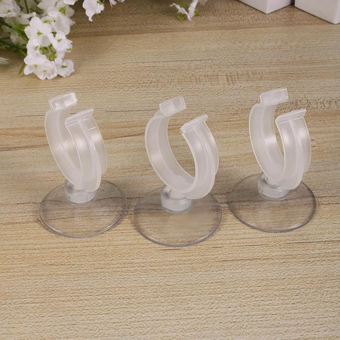Abaodam 6 Pcs Window Candle Suction Cups Clamp Christmas Candle Suction Cups Holder - Aquarium Isolation Clip Air Hose Tube Holders Clamps for Fish Tank 32mm