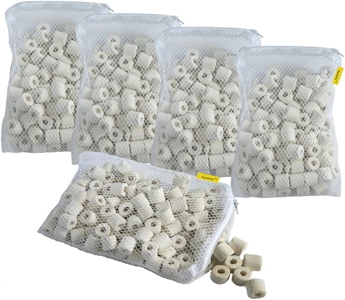 Bio Ceramic Rings Filter Media for Aquarium Fish Pond Canister Filter 5 LBS Large