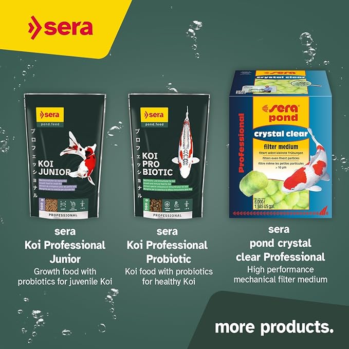 Sera Koi Professional Color 4.86 lb (2,200 g) | Colour Enhancing | Easily digestible koi Fish Food for Ponds | Premium Floating pellets with Omega acids | Fish Food for Ponds