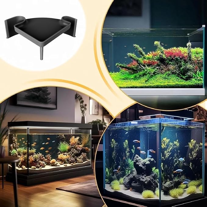 CPLIKE Underground Aquarium Cave with Viewing Window β 2-Hole Corner Fish Tank Hideout for Plecos, Cory Catfish, Kuhli Loach, Shrimp & Betta β Safe Decor for Bottom Dwellers β Sinkable & Non-Toxic