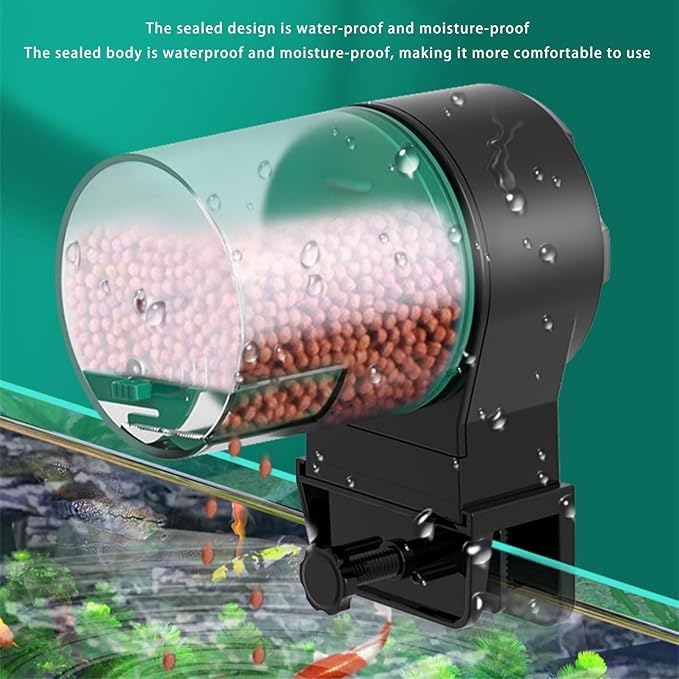 Battery Powered Feeders Compacts Aquariums Feeders Device for Fishes Food Pellets Fish Tanks Automatic Feeding