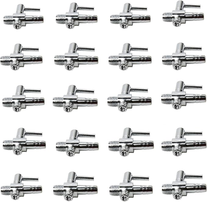 AQUANEAT Aquarium 1 Way Thread Valves, Air Flow Control Valves, Manifolds Distributor for Pumps Fish Room Air Systems,60pcs