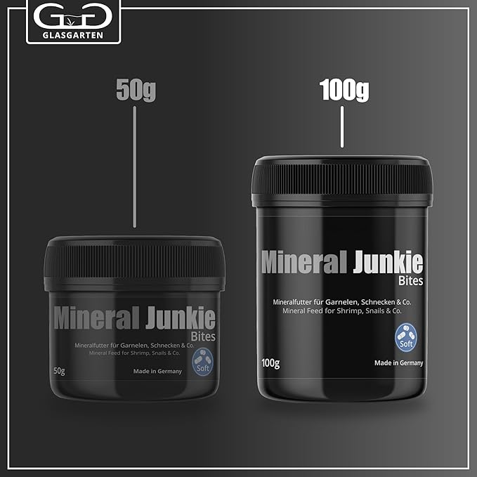 GlasGarten Mineral Junkie Bites (Sticks) for Shrimps, Crayfish, Crabs, Snails (100g)