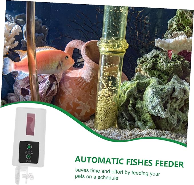 Balacoo Automatic Aquarium Fish Feeder with Intelligent Timer for Fish Tank and Turtle Feeding, Programmable Feeding Supply Device, Suitable for Vacation and Daily Use