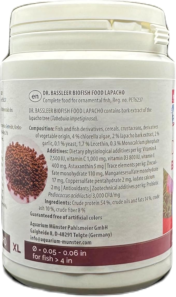 Bassleer Lapacho Fish Food (X-Lrg, 170g)