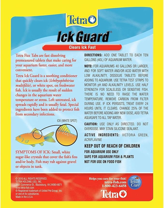 Tetra Ick Guard Tablets - 24 Tablets Total (3 Packs with 8 Tablets per Pack)