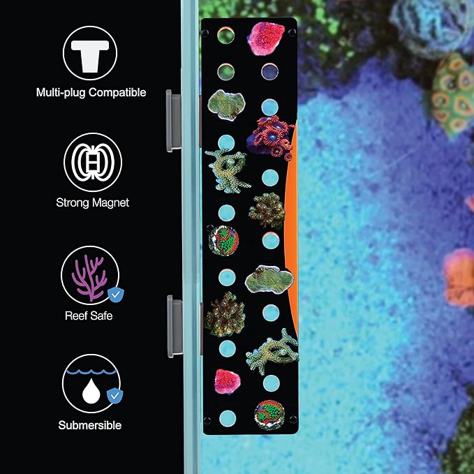 ESHOPPS Alpha Rack Giga Magnetic Coral Frag Rack with Strong Anti-Slip Rubber Padded Magnet for Nano Reef Tanks