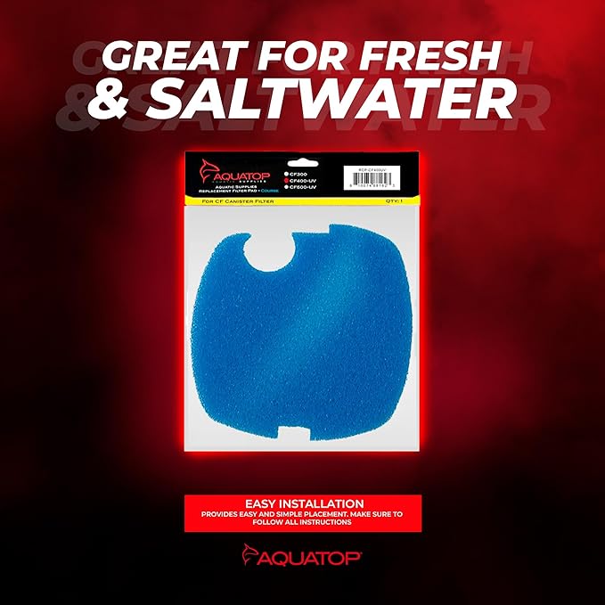 Aquatop Replacement Coarse Filter Sponge for CF-400 Series – Sponge Refills for Mechanical Filtration, Ideal for Clear Water, RCP-CF400