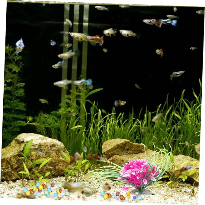 BESPORTBLE 1pack Colorful Aquarium Decorative Stones Glass Sand for Fish Tank Landscape Layout for Freshwater Environments Safe for for Ponds and Gardens