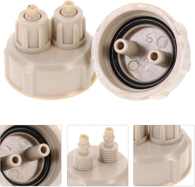 4-Pack Aquarium Bottle Caps Quickly Twist DIY Reactor Caps for Fish Tank Air Pump Accessories Plant Diffuser 1.29X1.29X1.18 Inches