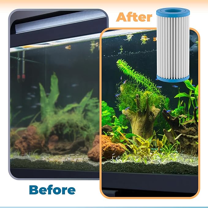 ANTOBLE 4 Pack PA0140 Micron Cartridges Replacement Parts Compatible with MarineLand Magnum Canister Filters and Polishing Internal Canister Filters, Fish Tank Aquarium Water Polisher