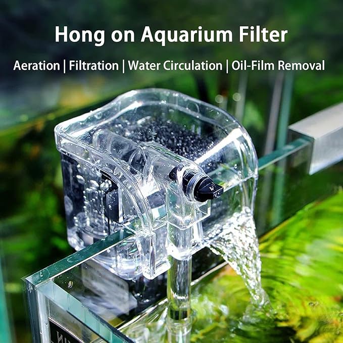 1.7 Gallon Aquarium Starter Kit with LED Light & Quiet Filter, Complete Small Fish Tank for Betta, Mini Desktop Acrylic Tank, Ideal for Shrimp Guppy Jellyfish Goldfish, Office, Home, or Gift