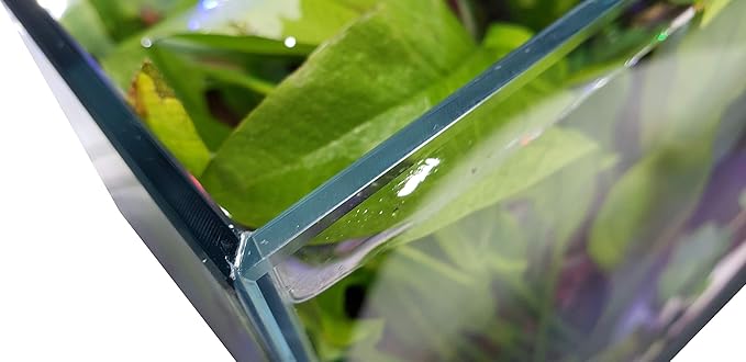 Lifegard Aquatics Low Iron Ultra Clear 17 Gallon Mitered Glass Crystal Aquarium – Rimless, 45° Beveled Edge Glass