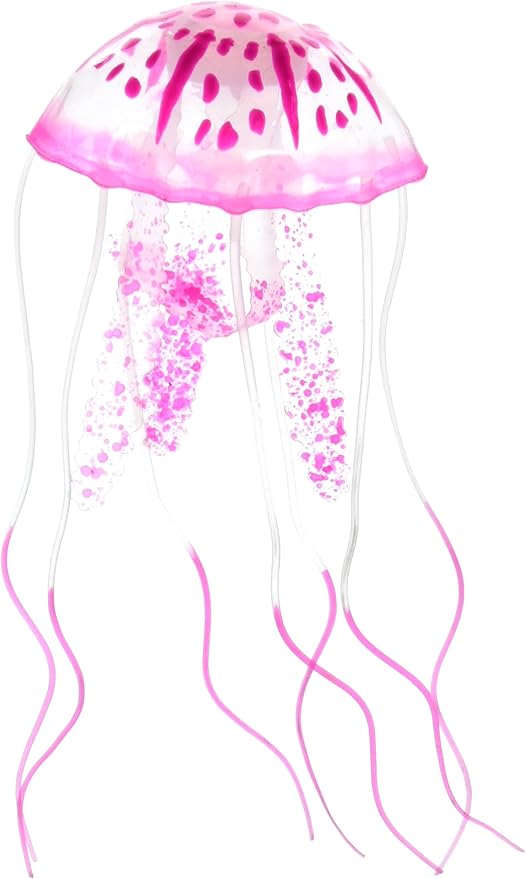 SPORN Aquarium Decoration, Jellyfish, Pink