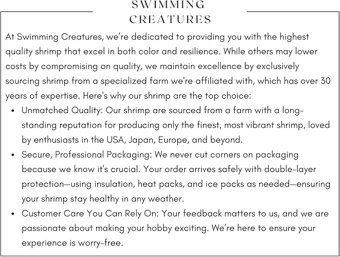 Swimming Creatures™ 10 Fire Red Premium High-Grade Neocaridina Freshwater Aquarium Shrimp Live