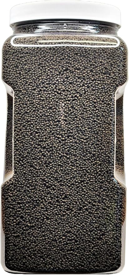 2mm Sinking Blackworm Pellets with Color Enhancers & Vitamins for Shrimp, Snails, Crayfish, Catfish, All Bottom Grazers, Small Discus, Cichlids, Community Fish, Tropical and Pond Fish…6-lb Lg Jar