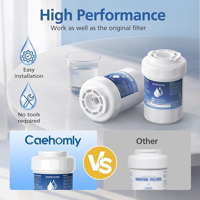 MWF Water Filter Compatible with GEยฎ MWFยฎ, SmartWater MWFP, MWFA, MWFINT, GWF, GWFA, HDX FMG-1, Kenmoreยฎ 9991, High Efficiency Filtration and Every 6 Months Value, NSF Certified, 2 Pack