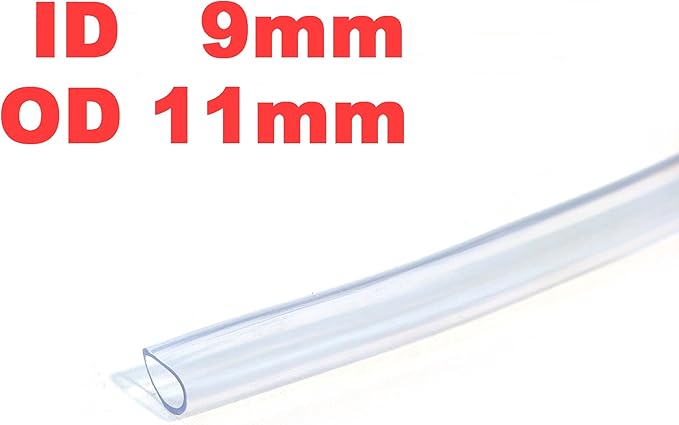 9mm ID 25Ft 7.5 Meter PVC Clear Vinyl Tubing Flexible Air Vacuum Aquarium Hose
