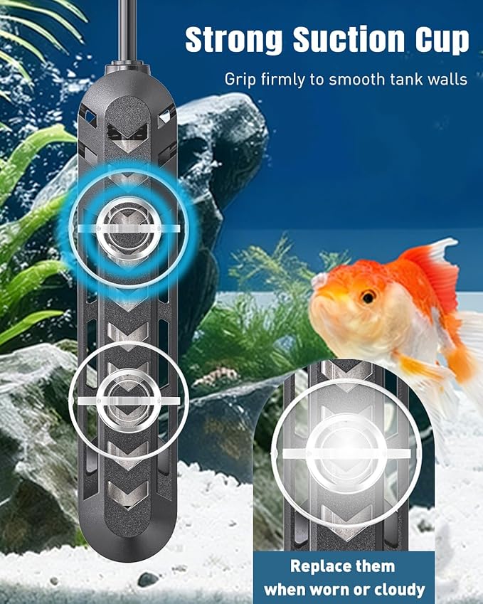 Pawfly Aquarium Suction Cups, Small Suction Cups, Fish Tank Suction Cup Clips with Adjustable Zip Ties Set, 3/16" Fish Hose Holder for Airline Tubing, Decoration & Shrimp Nest, 80 Pack