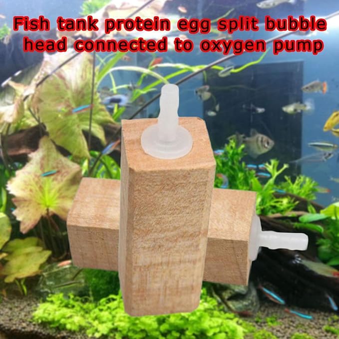 Aquarium Natural Wooden Air Bubble Stone Diffuser Increasing Wood Air Stone for Fish for Pond Smooth Texture