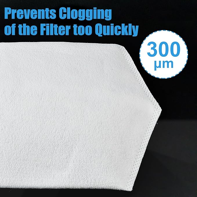 7 Inch Rectangle Filter Sock, 8 Pcs Saltwater Aquarium Filter Bags 300 Ξm Aquarium Filter Accessories for Saltwater Freshwater Fish Tank Filter