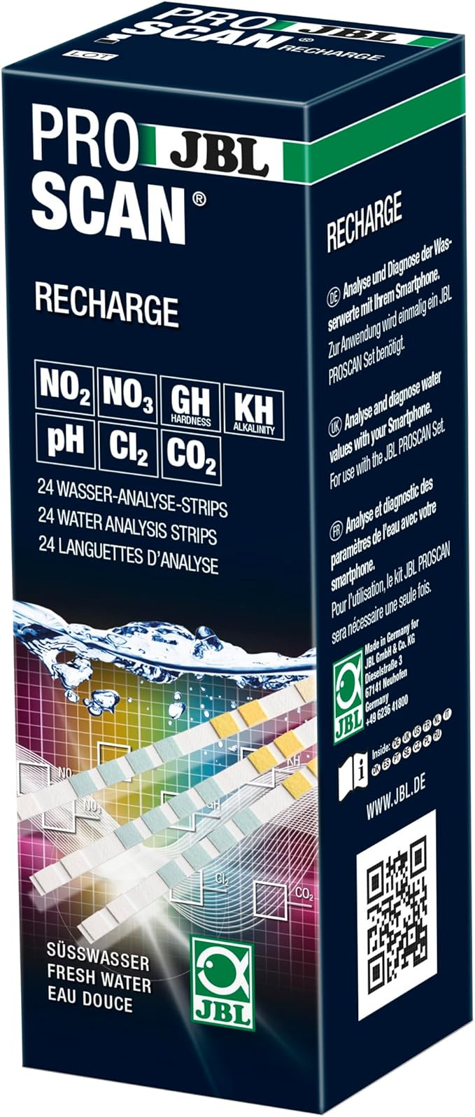 JBL ProScan Recharge, Refill Test Strips for Analysis via Smartphone for Freshwater Aquariums