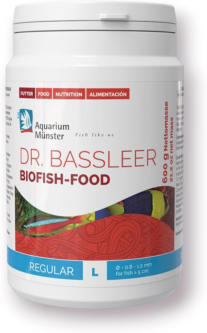 Bassleer Regular BioFish Food - Formulated for Optimal Fish Health (Lrg, 600g)