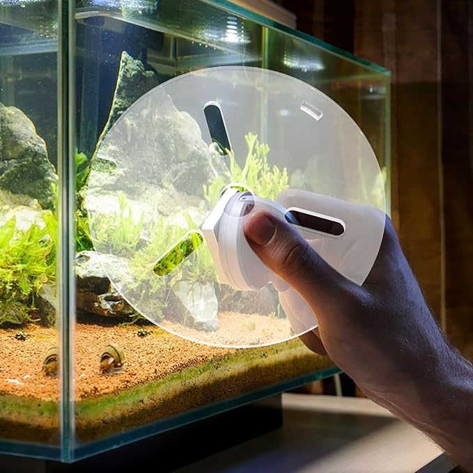 Acrylic Aquarium Lid: Anti-Jumping Fish Tank Cover with Hole - Frameless Tank Top Protector from Cat - Reptiles Feeding Terrarium Cover, 20cm/8in Dia.