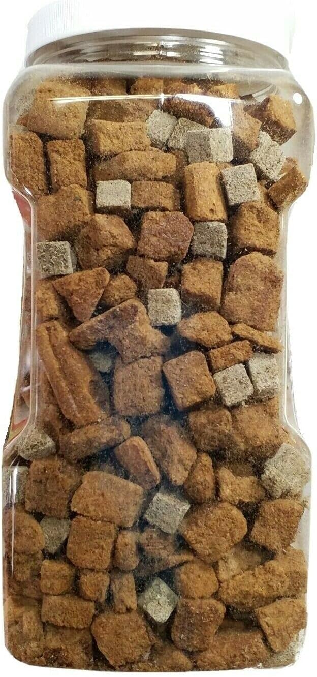 Freeze Dried Tubifex Worm & Brine Shrimp Cubes. 100% Worms & Brine Shrimp for All Tropical Fish, Marines, Land Aquatic Turtles. Foods Premium Fish Foods.12oz-Jar