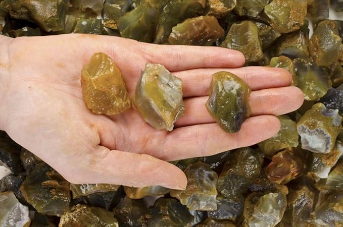 Fantasia Materials: 2 lbs Yellow Carnelian Rough Stones from India