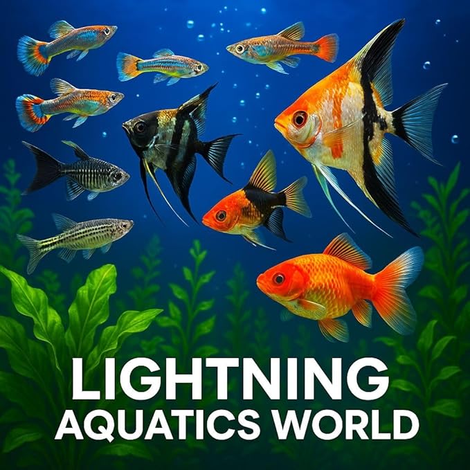 Rainbow Shark Red Live Fish for Aquarium. Active, Colorful, Ideal for Community Aquariums. Easy to Care for, These Fish Freshwater Live Alongside Other Species. (Pack of 4)