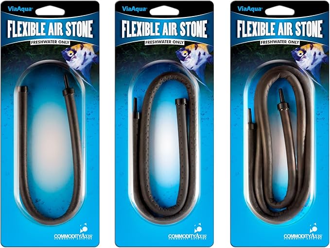 12" to 59" ViaAqua Flexible Bendable Aquarium Fish Tank Bubble Air Stone Curtain Wall Decoration Diffuser (36", AS-90)