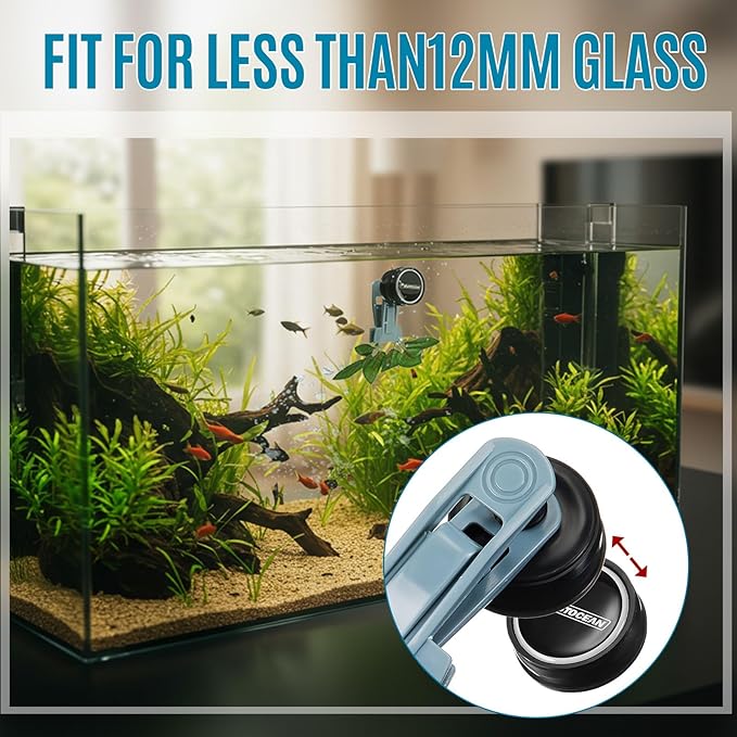 Blulu 4 Pcs Magnetic Seaweed Feeding Clips Saltwater Aquarium Tank Accessories Algae Magnet Seaweed Feeder for Fish and Aquatic Pets, Automatic Fish Feeder