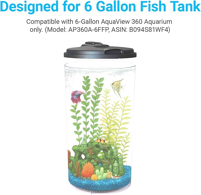 Replacement Hood for Koller Products 6 Gallon 360 Fish Tank