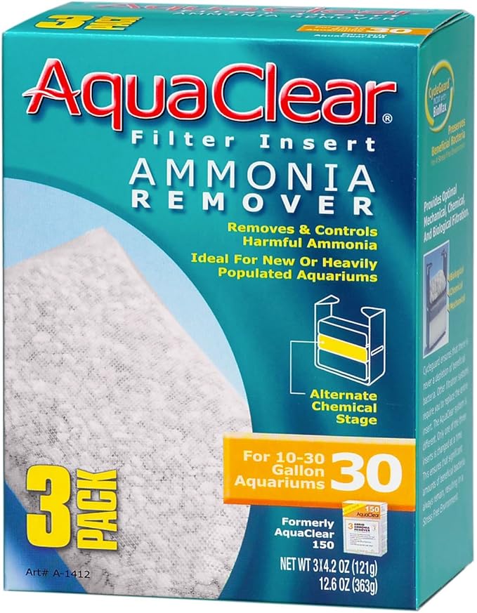 AquaClear 30-Gallon Ammonia Remover, 3-Pack