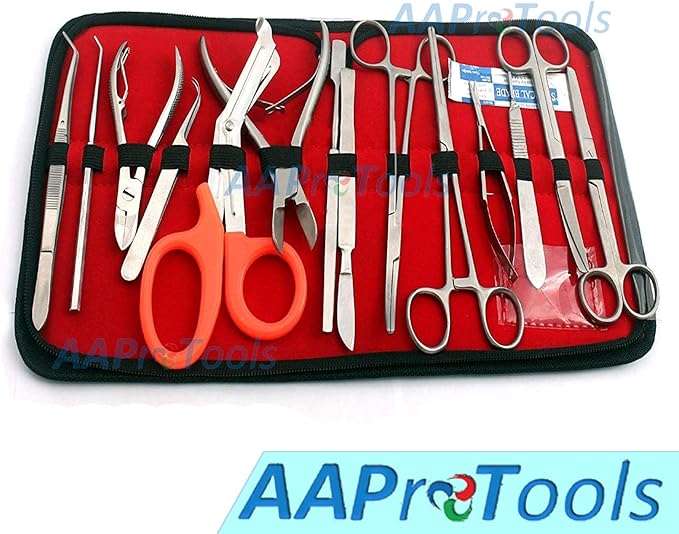 Coral Propagation FRAGGING KIT Set 15 PCS Hard Soft Freshwater Reef Stainless Steel Tools and Zipper CASE CRL-008