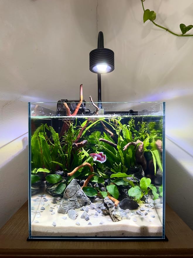 Lominie LED Aquarium Light Full Spectrum 25W Aquarium Plant Light for Freshwater Fish Tank Refugium with Remote Control