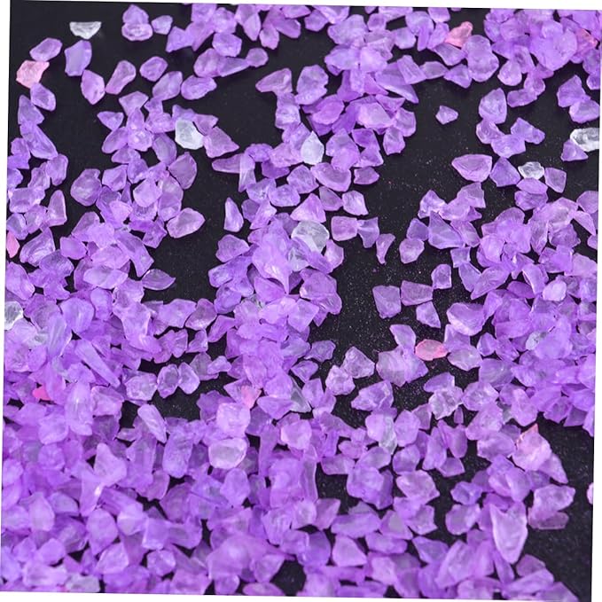GARVALON 2pcs Colored Glass Colored Sand for Landscape and Fish Tank Decor Decorative Sand Safe for Aquariums and Flowerpots
