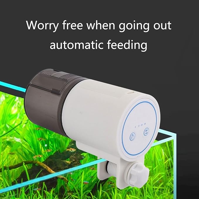 Large Capacity Automatic Feeders New Generations Feeding Dispenser Device for Fish Tanks Large Volumes Pet Fish Feeding Device