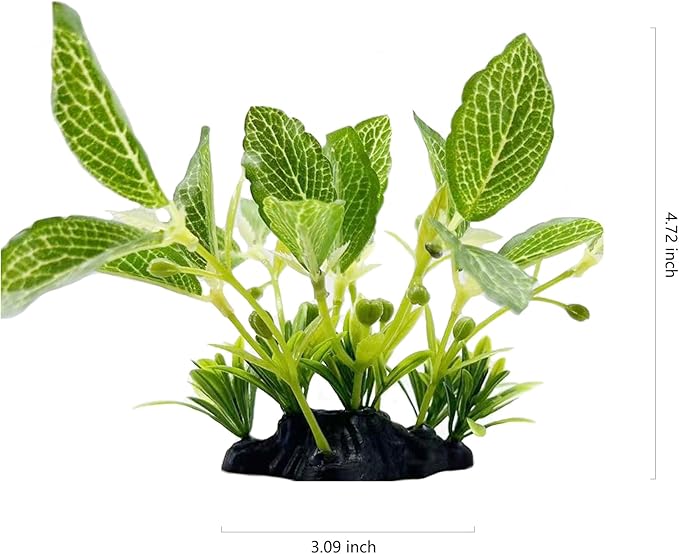 2 Piece Faux Fish Tank Betta Artificial Plants Small Soft Fake Plastic Aquarium Plants Silk Realistic Decorations