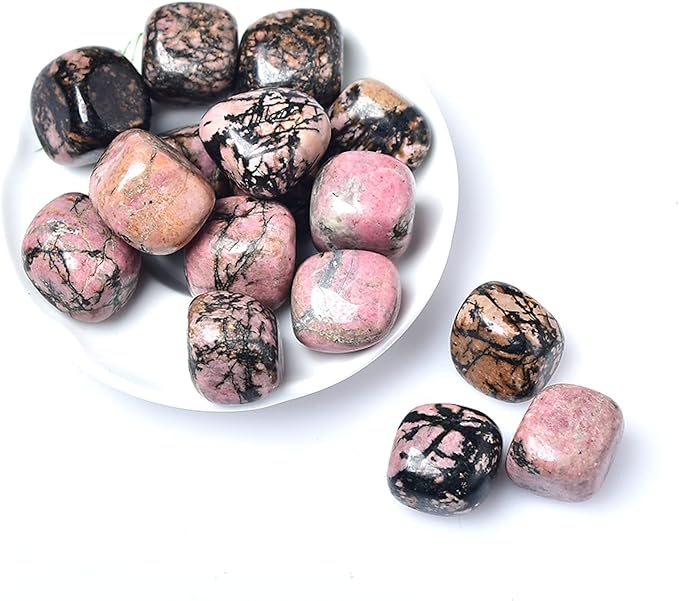 Natural Crystal Gravel Specimen Square Polished Aquarium Fish Tank Home Decoration,Rosy Quartz,100g