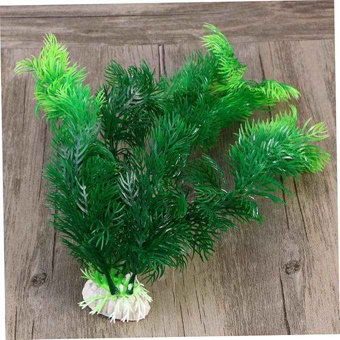 balacoo Plants for Fish Tank Green Decor Greenery Fish Tank Decoration Ornament Plastic Artificial Fish Tank Plants Plastic Plants for Aquariums Artificial Plants for Fish Tank Decorate