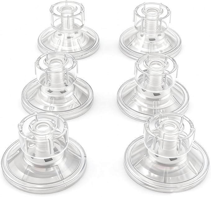 Aquarium Fish Breeding Box Suction Cups, 6pcs Clear Plastic Screws Suction Cup Replacement 4.5cm for Glass Tanks