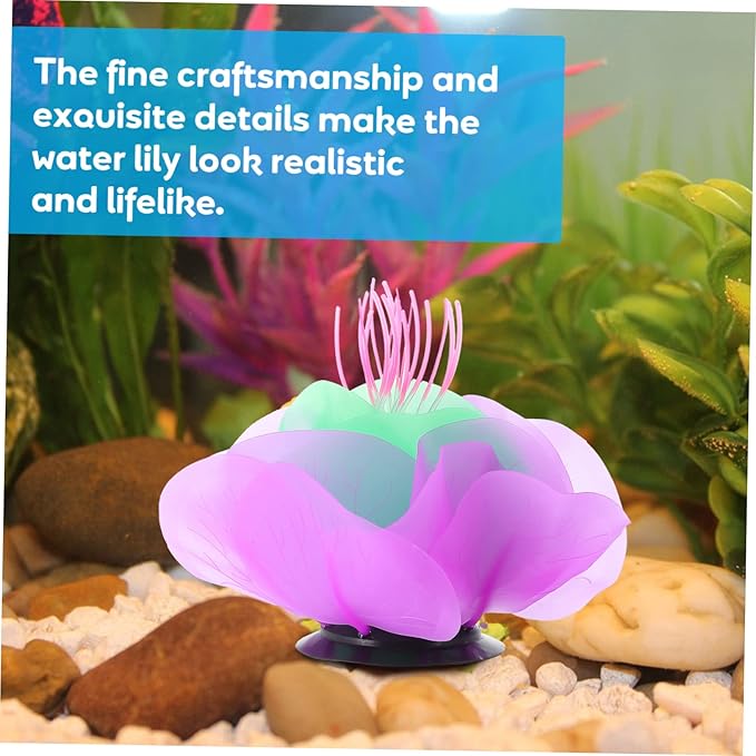 MERRYHAPY Artificial Aquatic Plant Coral Adornment for Fish Tanks Dark Silicone Decoration Lightweight Fish Tank Accessories Ocean-Inspired Aquarium Decor Safe for