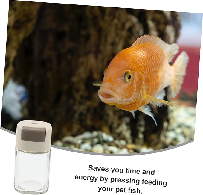 Aquarium Fish Feeder Bottle Transparent Fish Food Storage No Assembly Required Precise Capacity Feeding Design Easy to Use