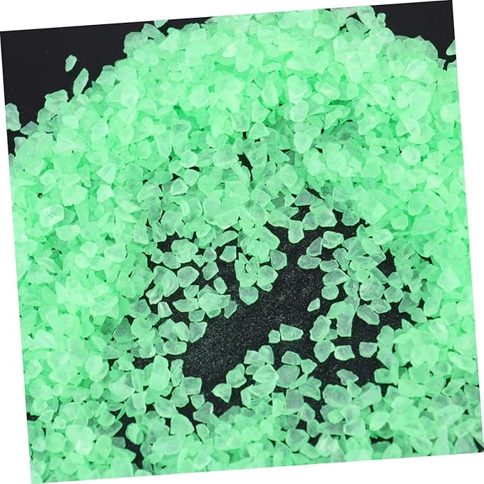 Ciieeo 2pcs Glass Decorative Sand for Micro Landscape and Aquariums Green Sand for Fish Tanks Flowerpots and Glassware Decor