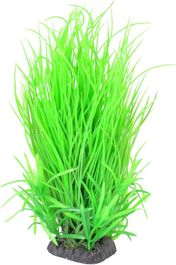 CNZ Aquarium Decor Fish Tank Decoration Ornament Artificial Plastic Plant Green, 8.5-inch