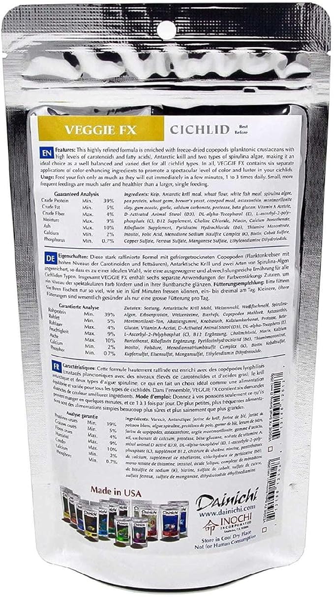 Dainichi Cichlid Veggie FX Sinking Pellets